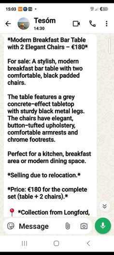 breakfast bar and stools