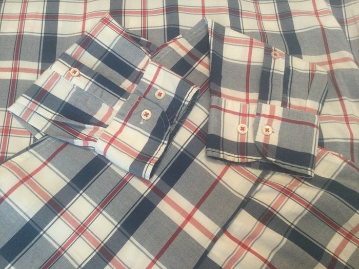 Tommy Hilfiger Mens blue Check long sleeve cotton shirt L 44in Chest