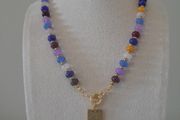 Natural stone beaded necklace