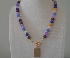 Natural stone beaded necklace