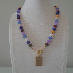 Natural stone beaded necklace