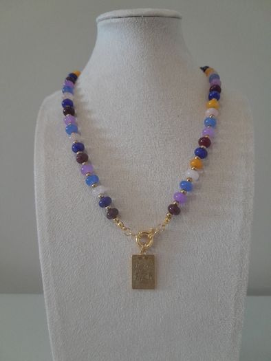Natural stone beaded necklace