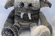 handmade crochet monster large