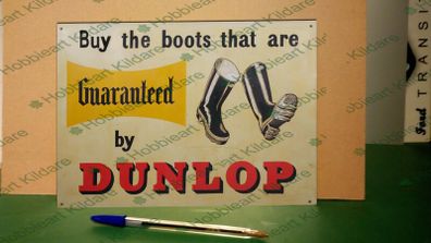 Dunlop Boots tin metal sign