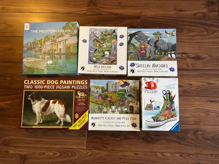 6 jigsaw puzzles - all complete