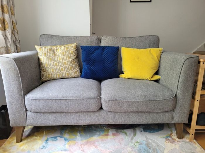 Murphy Home Furniture Charm 2 Seater Sofa. Grey Excellent Condition