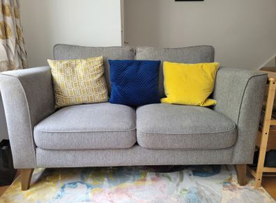 Murphy Home Furniture Charm 2 Seater Sofa. Grey Excellent Condition