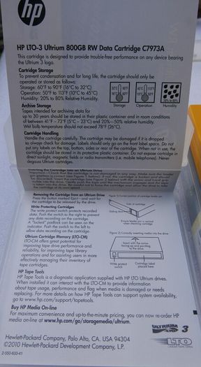 2x HP LTO-3 Ultrium RW Data Cartridge 800GB NOS