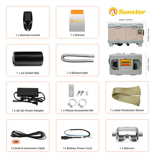 Toolbox style  Diesel / Kerosene Heater with Power Supply, Bluetooth App. Latest 2025/2026 model. Silent Pump.