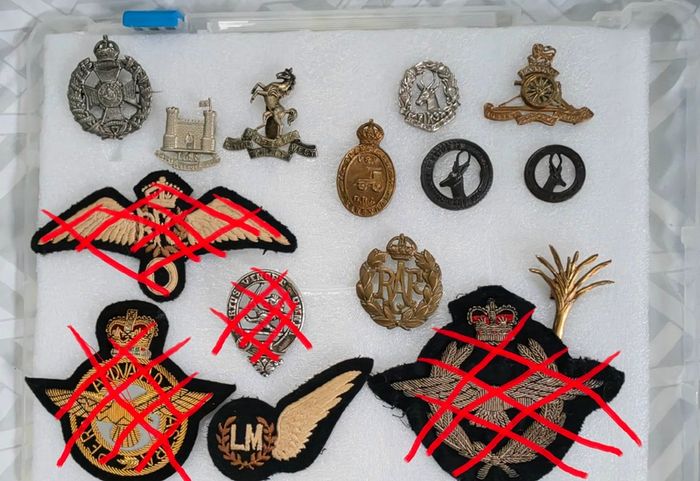 British and South African military badges WW1 and WW2