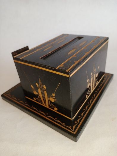 Vintage Hand Made Hardwood Cigarette Dispenser
