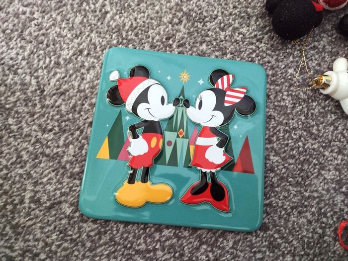 Box Of New as New Disney Christmas Ornaments and Gifts