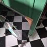 Vintage painted glass Art Deco fire screen Image 10
