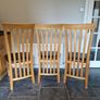 6 Solid Oak Dining Chairs Image 2