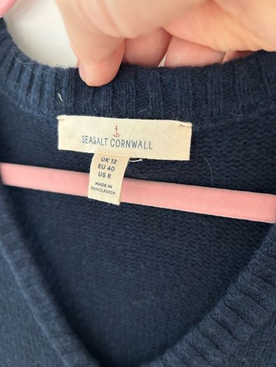 Seasalt Cornwall blue wool vest