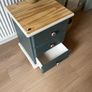 Upcycled Solid Wood Bedside Locker Pair Modern Rustic Finish Image 6
