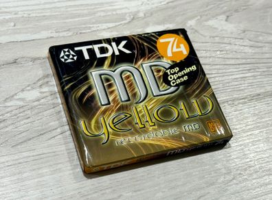 TDK 74 Sealed Recordable MD - Yellow