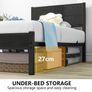 Single Bed Frame with Wooden Headboard and Footboard Image 6