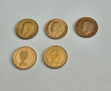 Selection Of 22ct Gold Half Sovereign Coins