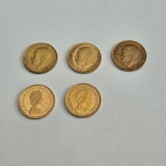 Selection Of 22ct Gold Half Sovereign Coins
