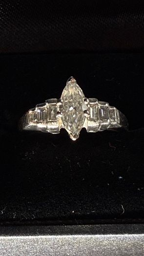 2 appraisals 1.3CT Platinum and natural earth mined diamonds engagememt ring
