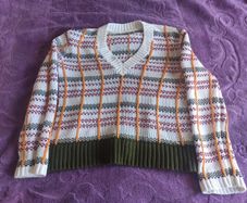 Ted Baker Plaid Knit Jumper  Size 2 Fits like a size M