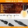Outdoor LED String Lights Mains Powered 45.7M/150FT,Garden Festoon Lights with 75+2 G40 Plastic Bulbs,Waterproof Connectable Hanging Image 5