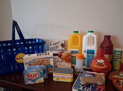 Toy Food and Shopping Basket