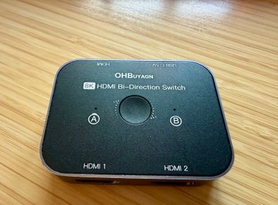 8K HDMI 2.1 Bi-Directional Switch / Splitter (2-in-1 or 1-in-2)