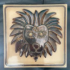 Vintage Cuchulain Ceramics studio pottery Lion/Leo zodiac tile