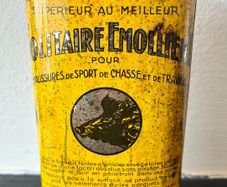 1950's Leather Oil Tin
