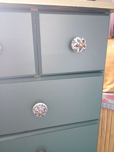 Upcycled old solid wood chest of drawers