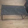 Black marble effect coffee table metal frame Image 2