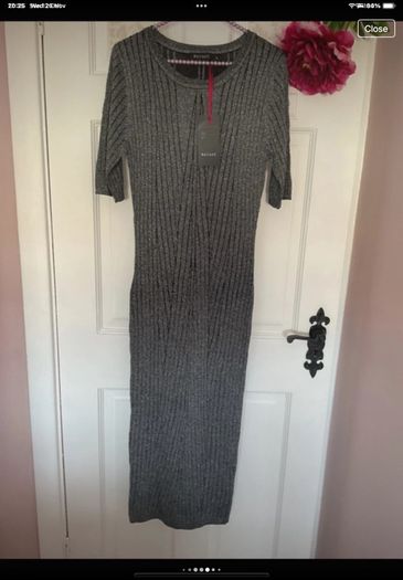 dress Bnwt grey short sleeve sparkle dress baloot brand size large