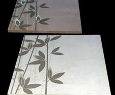 Pair of Large Suede Effect Bamboo Wall Art Prints