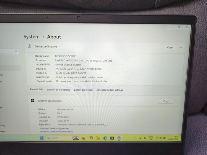 Lenovo ThinkBook 13s (i5 10th Gen, 8GB Ram, 256GB SSD)