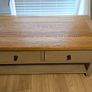 Solid Wood Two Tone Coffee Table with Drawers & Lower Shelf Excellent Condition Image 3