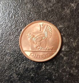 1968 Irish Penny "1d, Pingin", B/Unc