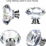 Clear Crystal Door Knobs, 12 Pcs 40mm Crystal Glass Door Drawer Knobs Diamond Cut Drawer Handles with 3 Sizes Screws for Cupboard Cabinet (MULTIPLE STYLES) Image 6