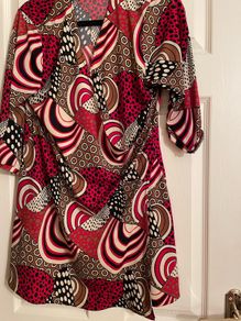 Ladies vintage long sleeve top wrap style size 20