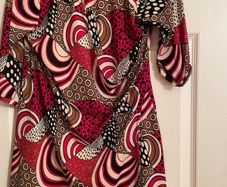 Ladies vintage long sleeve top wrap style size 20
