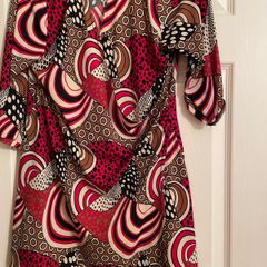 Ladies vintage long sleeve top wrap style size 20