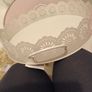 Chalk grey decorative metal display tray Image 3