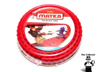 LEGO ZURU MAYKA Tape Red 2 Stud Wide 1 Metres Long 3.2 FT Adhesive Toy Block Tape Brand New Sealed