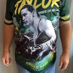 Katie Taylor jerseys and hats.