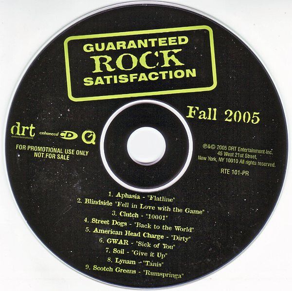 DRT Entertainment Guaranteed Rock Satisfaction Fall 2005 CD Promo