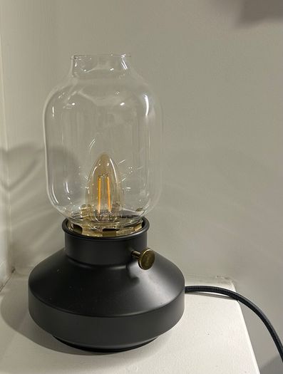 Ikea Black Lamp (tarnaby) - Like New + Led Bulb Included