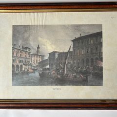 3x Art Framed Pieces Venezia, Rome, Pisa