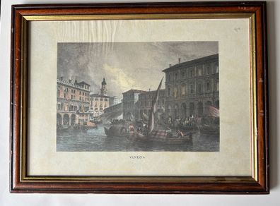 3x Art Framed Pieces Venezia, Rome, Pisa