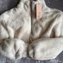 Oh Polly Size M Cream Teddy Fleece Quarter Zip Crop Top BNWT Image 7